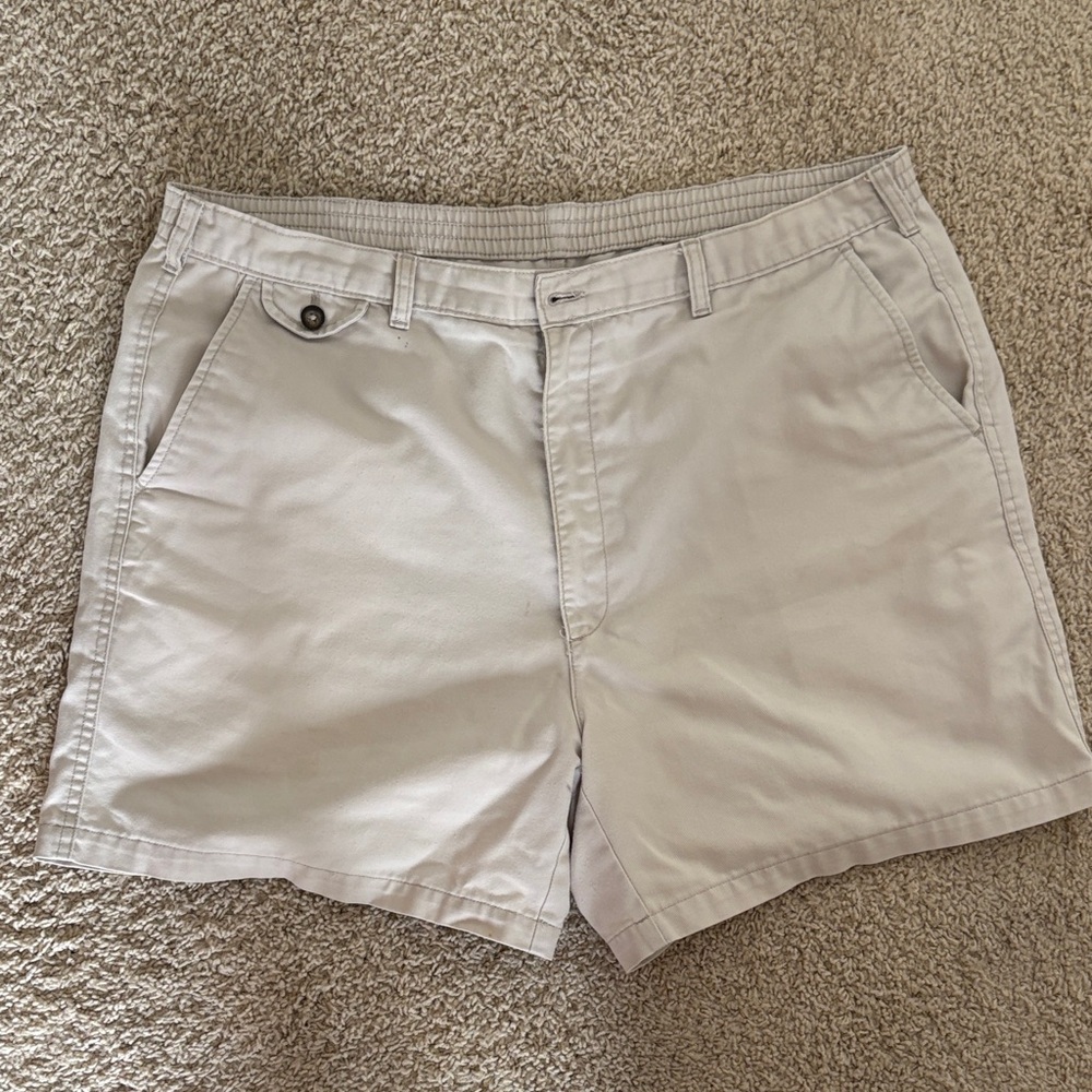 Towncraft Men's Light Tan Flat Front Shorts